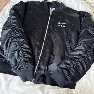 Nike Black Satin AIR Bomber Jacket
